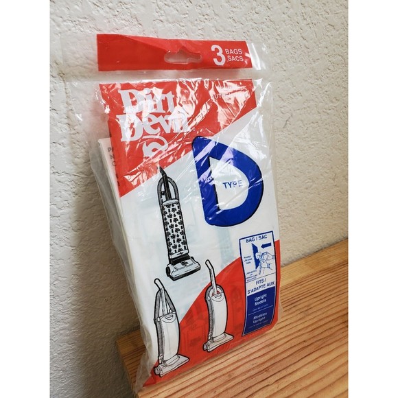 VTG 1993 Dirt Devil Type D Vacuum cleaner Bags 3 Pack  Model 3 670147-001 NOS - Picture 3 of 8